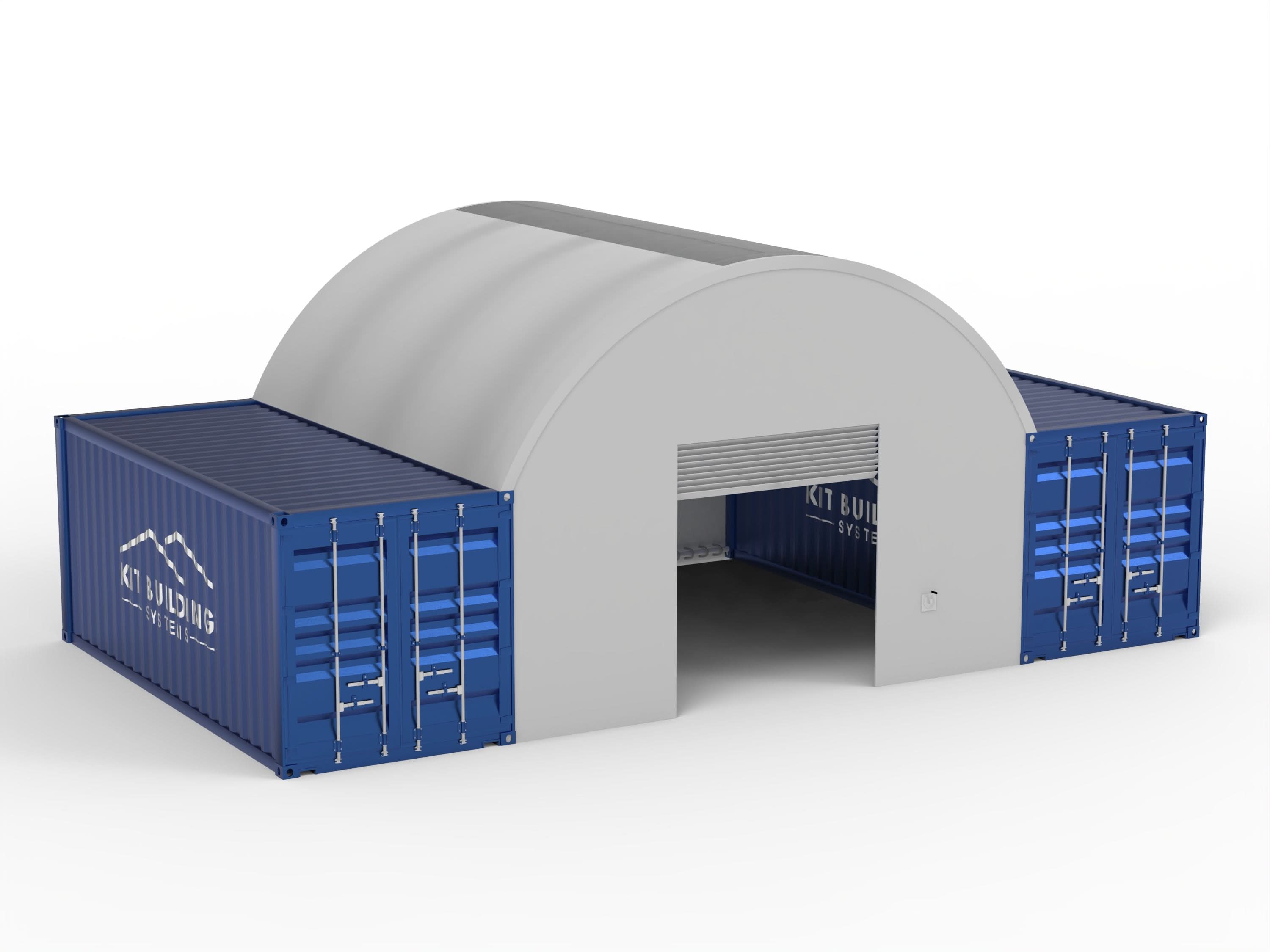 Auvents pour conteneurs - 20ft x 20ft x 6,5ft (6m x 6m x 2m)