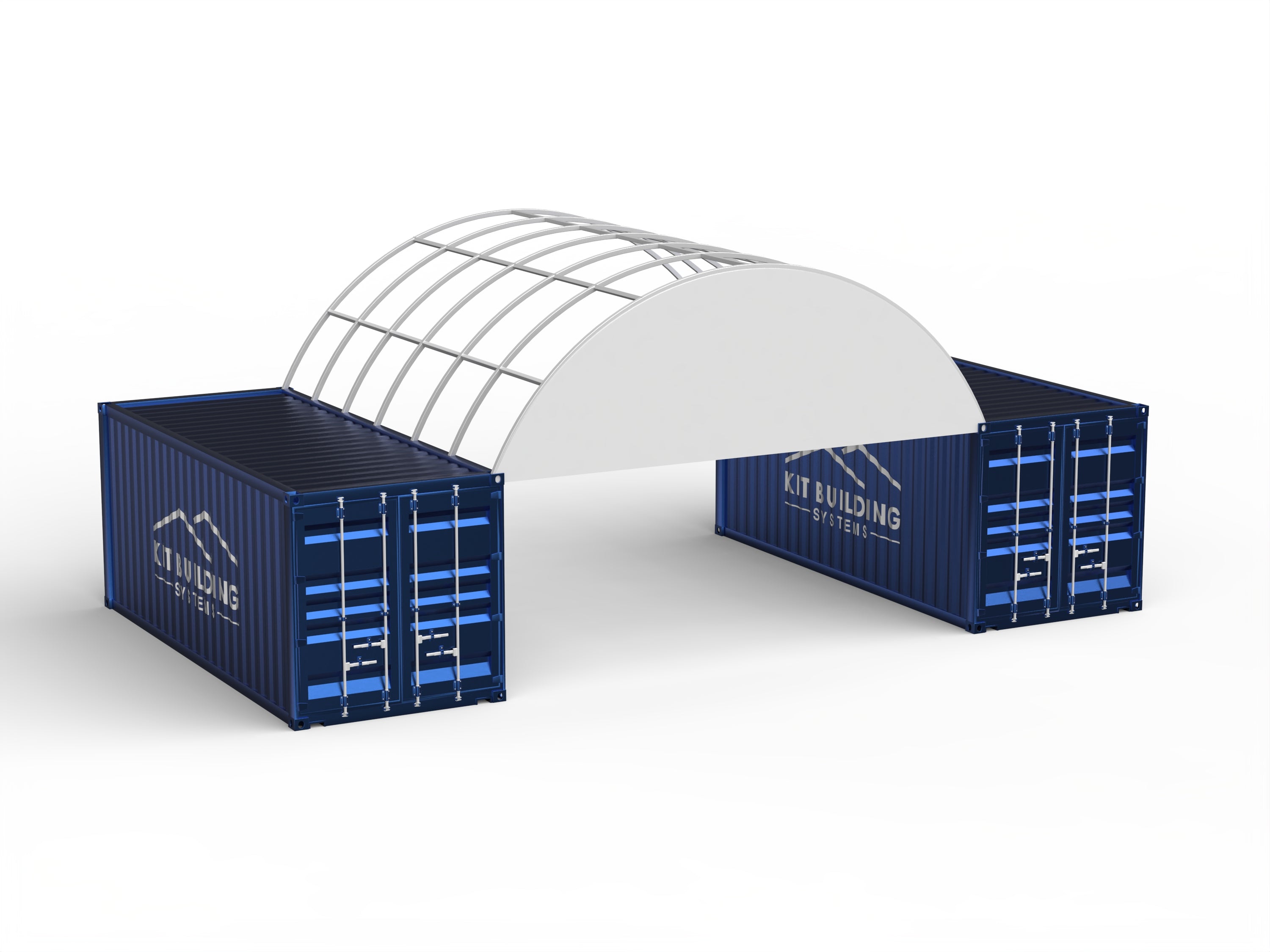 Portée de 6m (20ft) | Auvents pour conteneurs 20ft de largeur, 6,5ft de hauteur (6m x 2m)