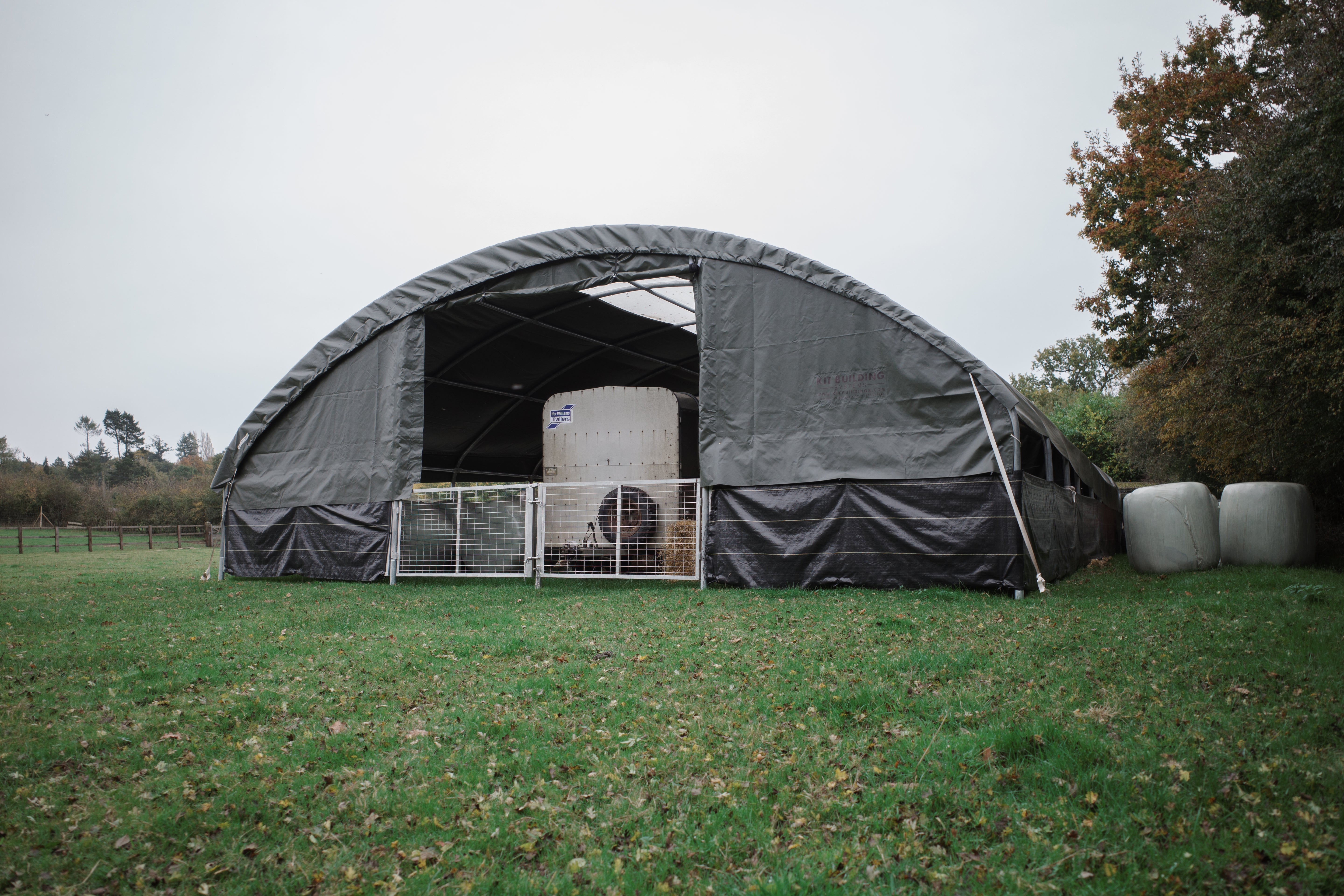 Large fabric outdoor shelter