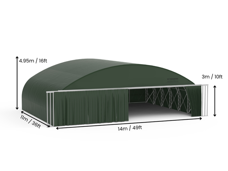 Hangar à avions en tissu