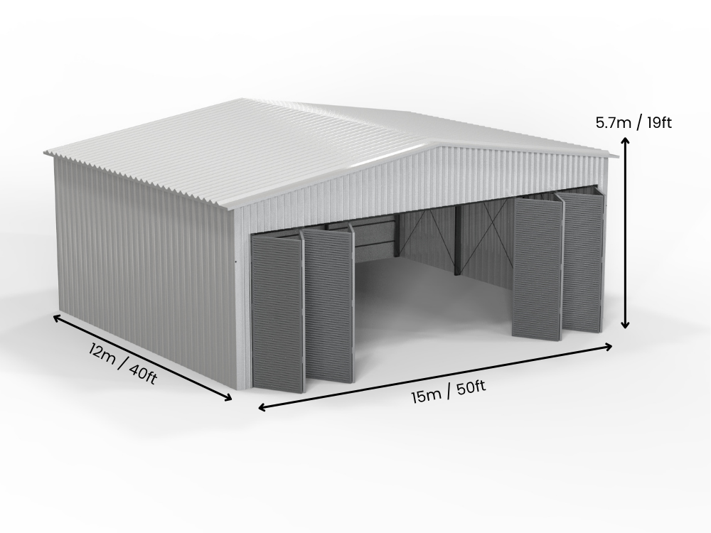 Hangar d'avion isolé