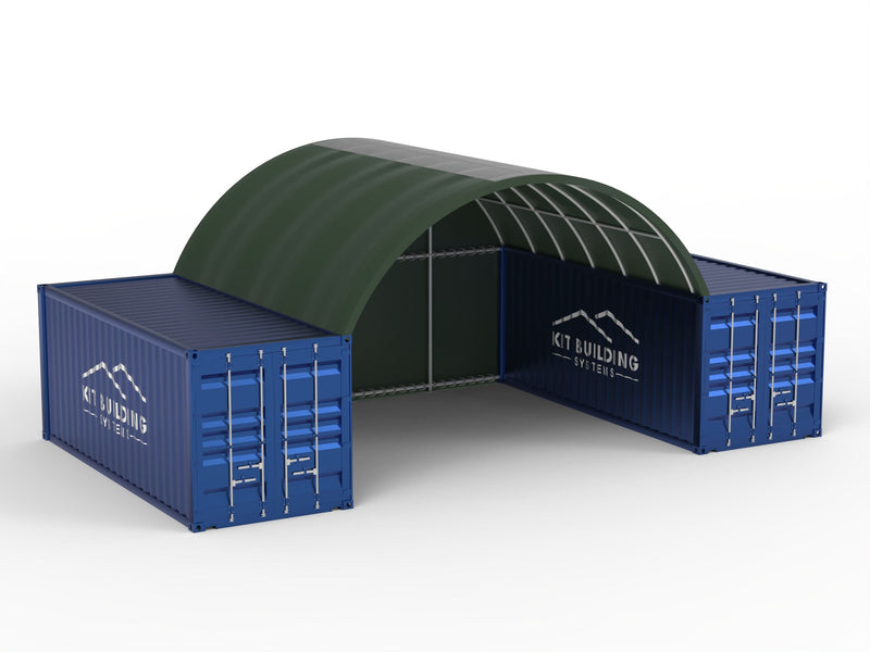 Auvents pour conteneurs - 20ft x 20ft x 6,5ft (6m x 6m x 2m)