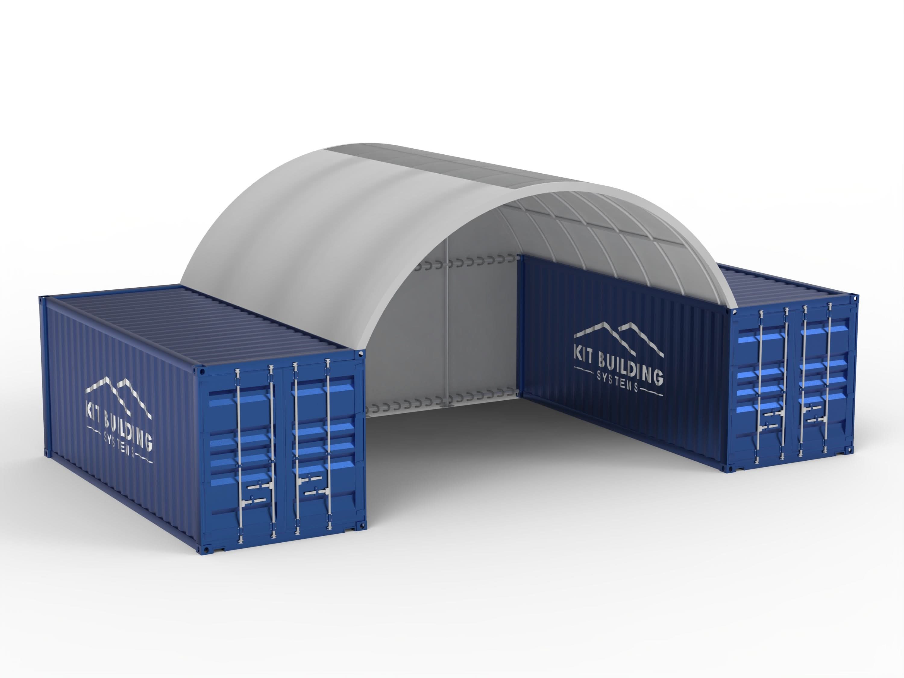 Auvents pour conteneurs - 20ft x 20ft x 6,5ft (6m x 6m x 2m)