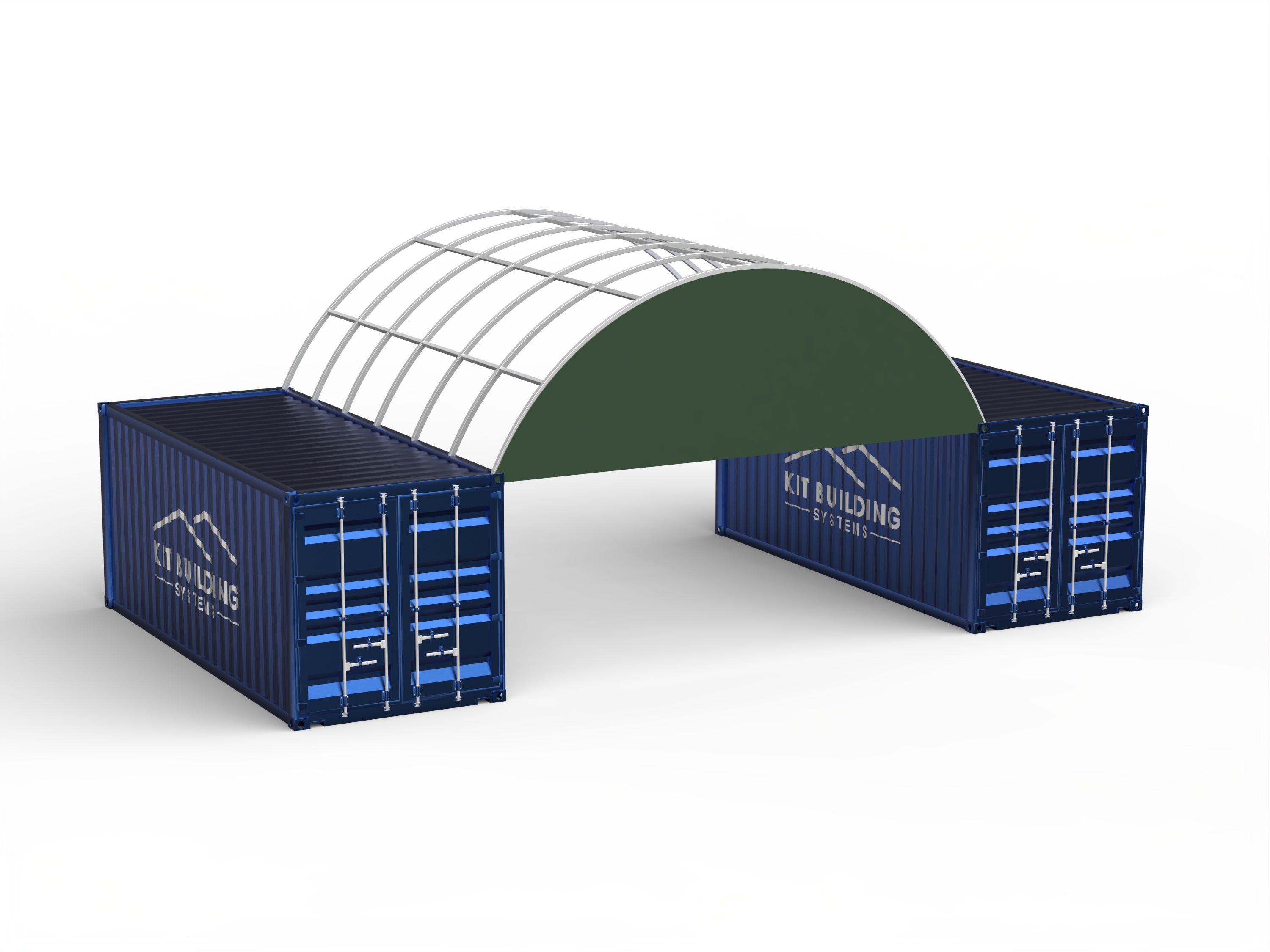 Portée de 6m (20ft) | Auvents pour conteneurs 20ft de largeur, 6,5ft de hauteur (6m x 2m)