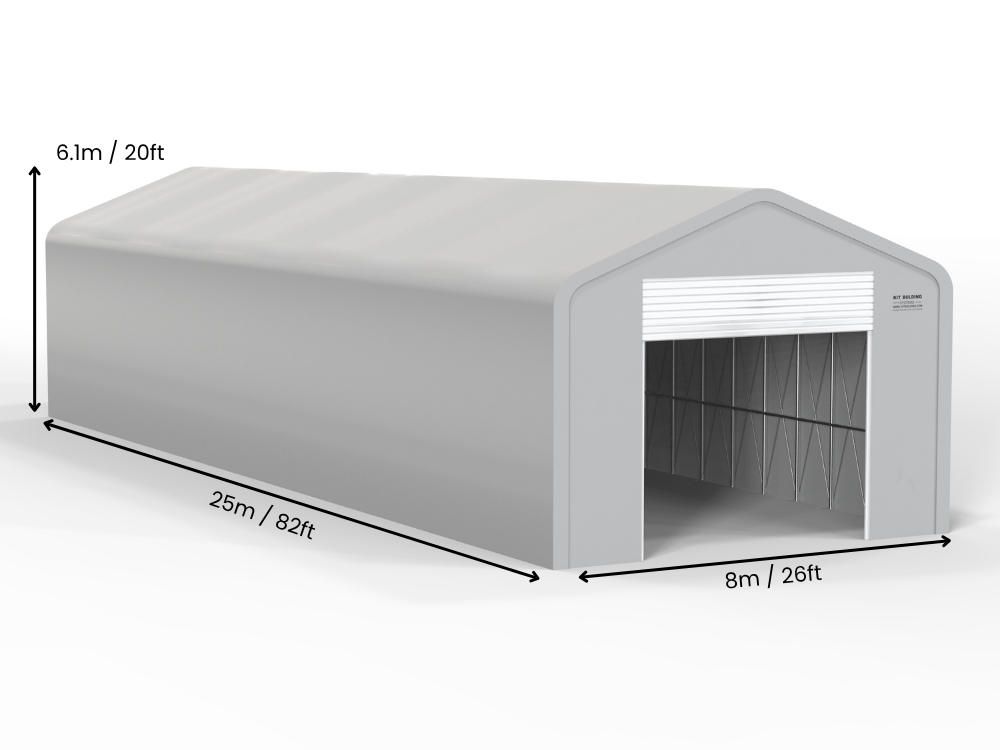 Bâtiments de stockage en toile | Fermeture simple