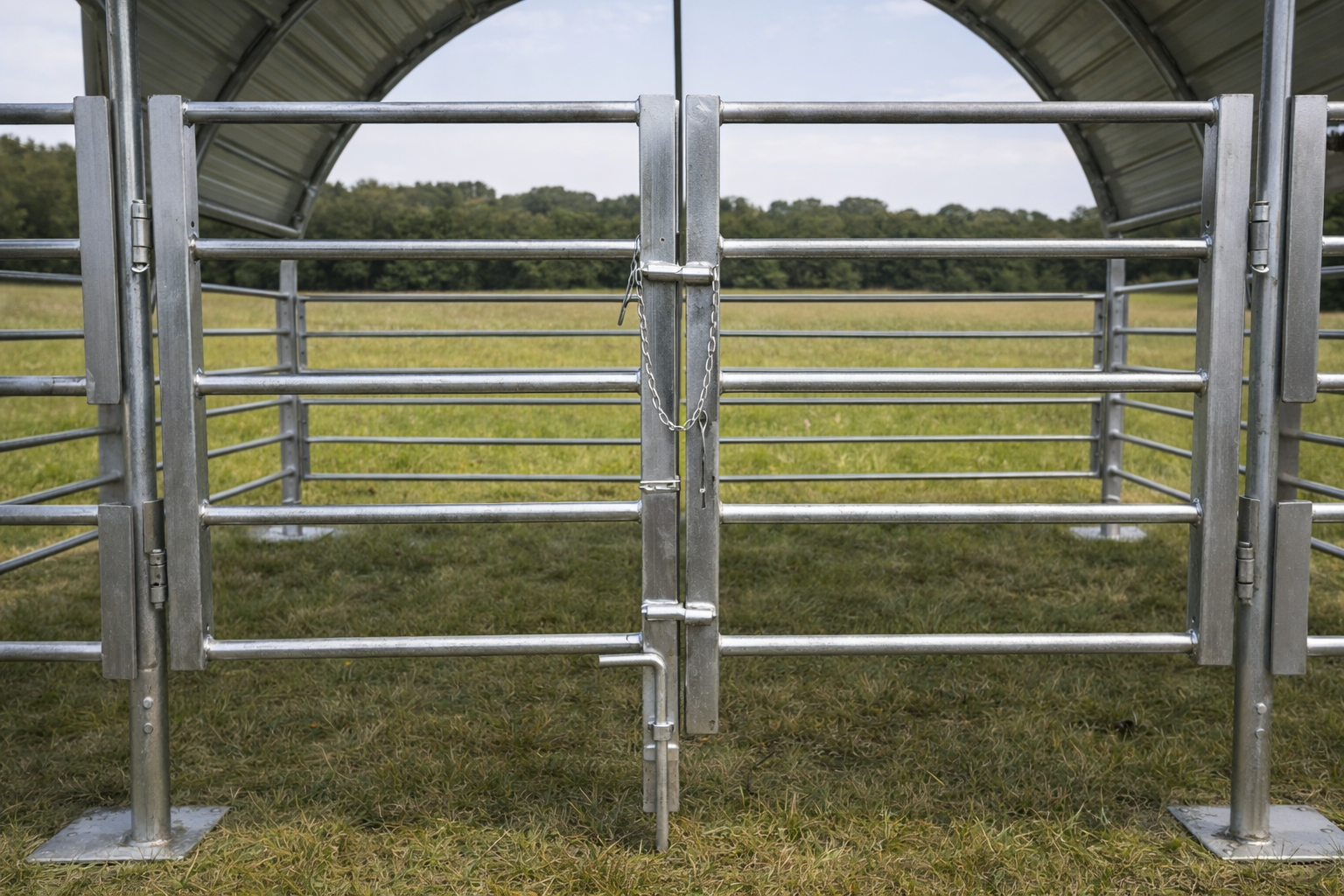 Abris pour bétail en acier fermé