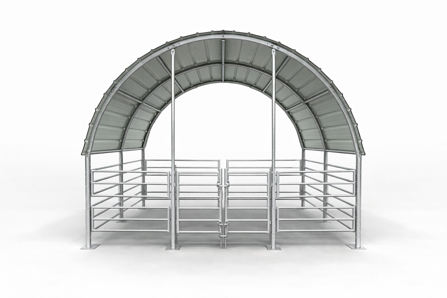 Abris pour bétail en acier fermé